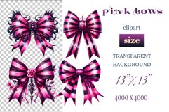 Pink Gothic Watercolor Bows Clipart for Halloween are perfect for adding a spooky yet charming touch to your designs. Use them for cards, invitations, decorations, and other projects to bring a touch of elegant gothic chic to your celebration.