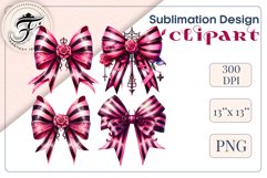 Pink Gothic Watercolor Bows Clipart for Halloween are perfect for adding a spooky yet charming touch to your designs. Use them for cards, invitations, decorations, and other projects to bring a touch of elegant gothic chic to your celebration.