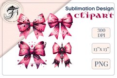 Pink Gothic Watercolor Bows Clipart for Halloween are perfect for adding a spooky yet charming touch to your designs. Use them for cards, invitations, decorations, and other projects to bring a touch of elegant gothic chic to your celebration.