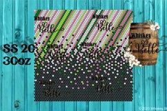 Pink Green Candy Cane Ombre SS20 30oz Rhinestone Pattern Product Image 1