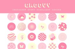 pink groovy instagram story highlight icons