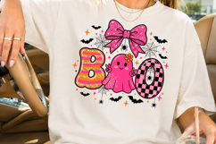Pink Halloween Boo PNG, Coquette Ghost Sublimation Design Product Image 2