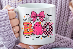 Pink Halloween Boo PNG, Coquette Ghost Sublimation Design Product Image 5
