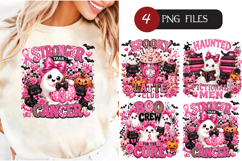 Pink Halloween Breast Cancer Awareness PNG Product Image 1