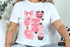 Ghouls Girly Halloween Collage PNG | Halloween PNG Product Image 3
