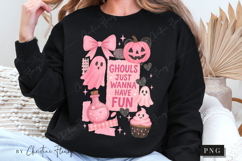 Ghouls Girly Halloween Collage PNG | Halloween PNG Product Image 6