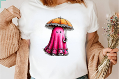 Pink Halloween Ghost Clipart Bundle PNG Product Image 2