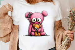 Pink Halloween Ghost Clipart Bundle PNG Product Image 2