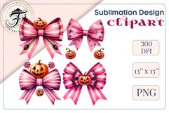 Pink Halloween Watercolor Bows Clipart set perfect for adding a spooky yet charming touch to your designs. Use them for cards, invitations, decorations, and other projects to bring a touch of elegant gothic chic to your celebration.
