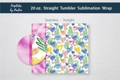 Pink Heart Add Your Name Tumbler Wrap for sublimation