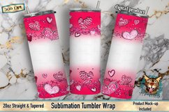 Heart tumbler, valentines tumbler, Tumbler Wrap, Peek-a-boo Tumbler