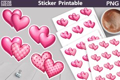 Pink Heart Sticker | Valentine Sticker Printable Product Image 1
