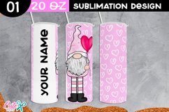 Gnomes for Valentines Day Sublimation Tumbler Product Image 2