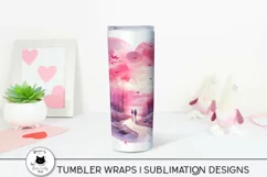 tumbler with pink valentine wrap