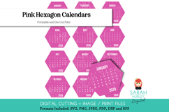 2026 Pink Hexagon Calendars Bundle by Sarah Hurley Product Image 1