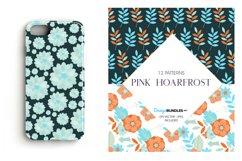 Pink Hoarfrost Digital Papers, Pink Hoarfrost Vector Patte Product Image 4