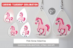 Earring Pink Horse Valentine Product Image 1