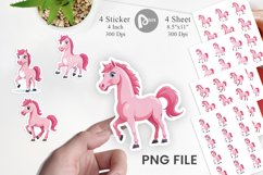 Pink Horse Valentine Sticker Product Image 1