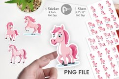 Pink Horse Valentine Sticker Product Image 1