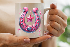 pink horseshoe with star png, western horseshoe clipart sublimation, girly cowgirl png design, rustic pink horseshoe png file, trendy western sublimation design, rodeo horseshoe star png, cowgirl lucky horseshoe clipart, country girl star png art, pink ho