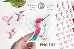 Pink Hummingbird Valentine Sticker Product Image 1