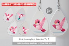 Earring Pink Hummingbird Valentine Product Image 1