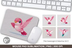 Mouse Pad Pink Hummingbird Valentine Product Image 1