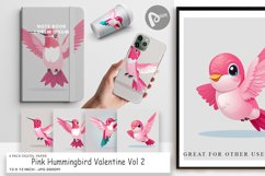 Digital Paper Pink Hummingbird Valentine Product Image 1