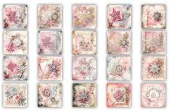Vintage Pink Ice Shabby Christmas | Digital Paper JPG 12"x12 Product Image 2