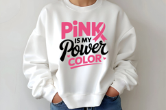 Pink Is My Power Color SVG | Breast Cancer Awareness SVG Product Image 2