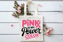 Pink Is My Power Color SVG | Breast Cancer Awareness SVG Product Image 4