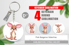 Keychain Pink Kangaroo Valentine Product Image 1