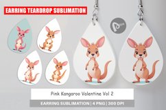 Earring Pink Kangaroo Valentine Product Image 1