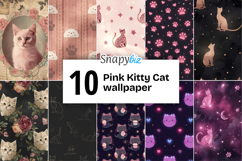 Pink Kitty Cat iphone Android Wallpaper Product Image 1