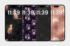 Pink Kitty Cat iphone Android Wallpaper Product Image 5