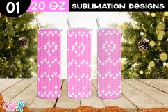 Colorful Knitted Christmas Tumbler Sublimation Bundle Product Image 4