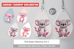 Earring Pink Koala Valentine Product Image 1