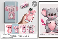 Digital Paper Pink Koala Valentine Product Image 1