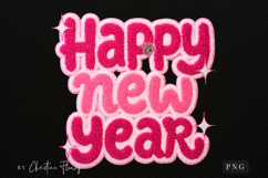 Retro Girly Happy New Year 2026 PNG Faux Latch Hook Product Image 4