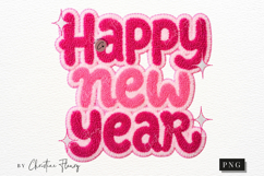 Retro Girly Happy New Year 2026 PNG Faux Latch Hook Product Image 5