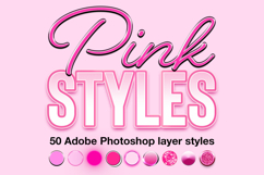 pink layer styles for adobe photoshop