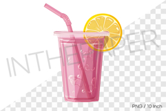 Pink Lemonade PNG Drink Clipart beverage summer cartoon Product Image 1