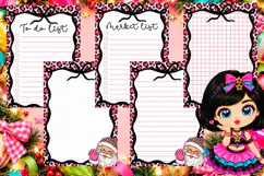 Pink Leopard Black Bow A6 Notepad PNG and PDF Product Image 5