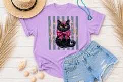 Pink Leopard Black Cat Halloween PNG, Halloween Sublimation Product Image 3