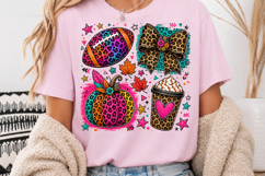 Pink Leopard Football Fall Coquette Bow PNG Product Image 3