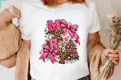 Pink Leopard Print Christmas PNG Product Image 3