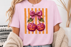 Pink Leopard Pumpkin Cherry PNG, Halloween Sublimation Product Image 4