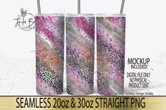 Pink Leopard Skinny Tumbler Wrap PNG Milky Way Tumbler Bundle