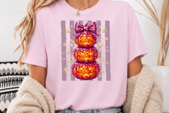 Pink Leopard Stacked Pumpkin PNG, Halloween Sublimation Product Image 4