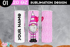 Gnomes for Valentines Day Sublimation Tumbler Product Image 3